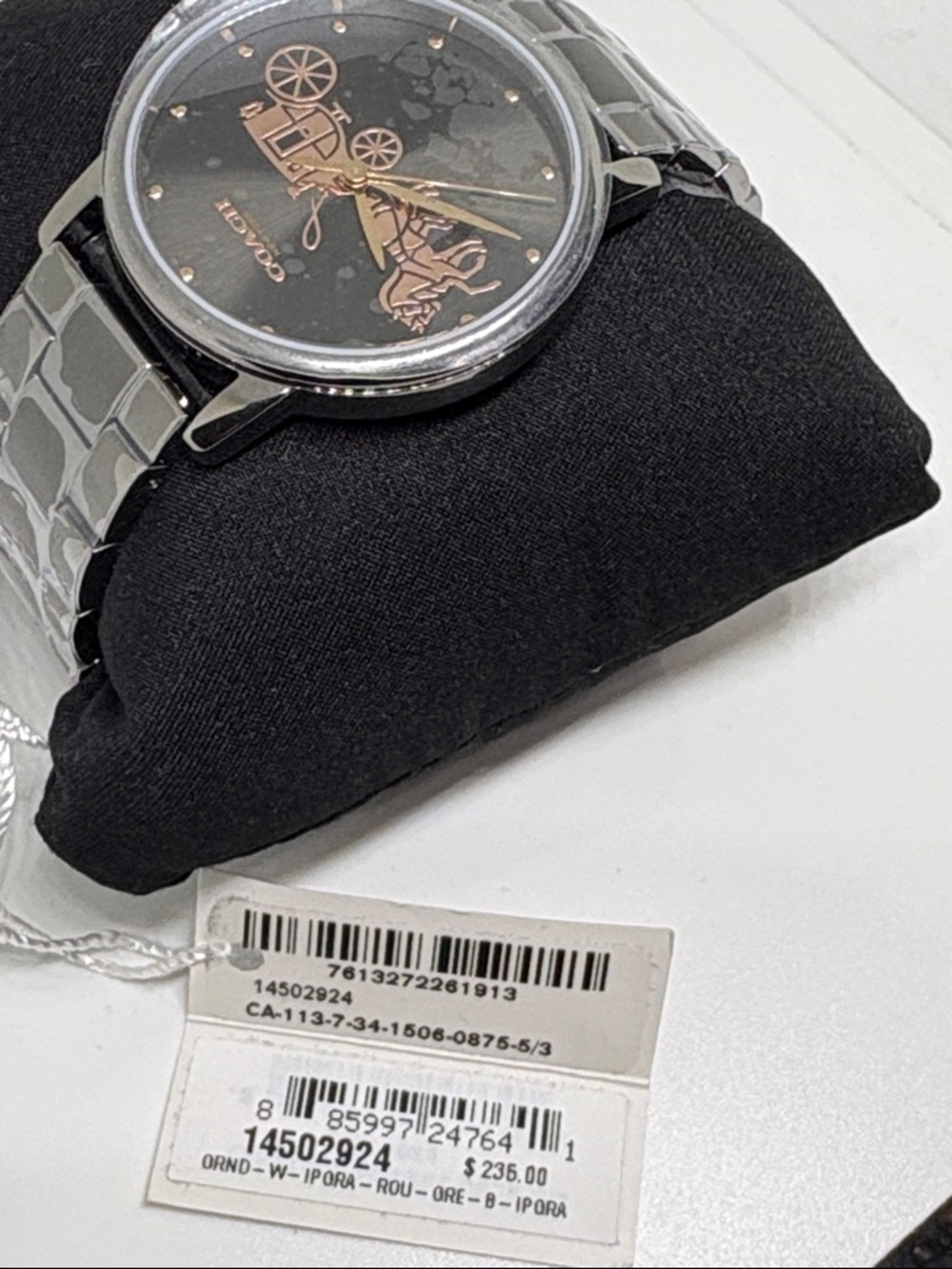 Coach Women’s Grand Black Watch with Rose Gold Coach & Carriage Dial - Picture 5 of 7